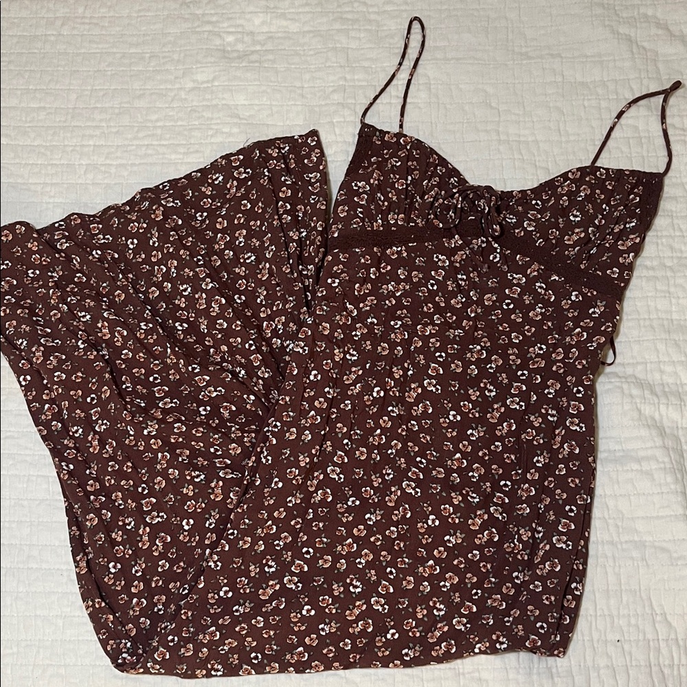 Floral Brown Women's Dress